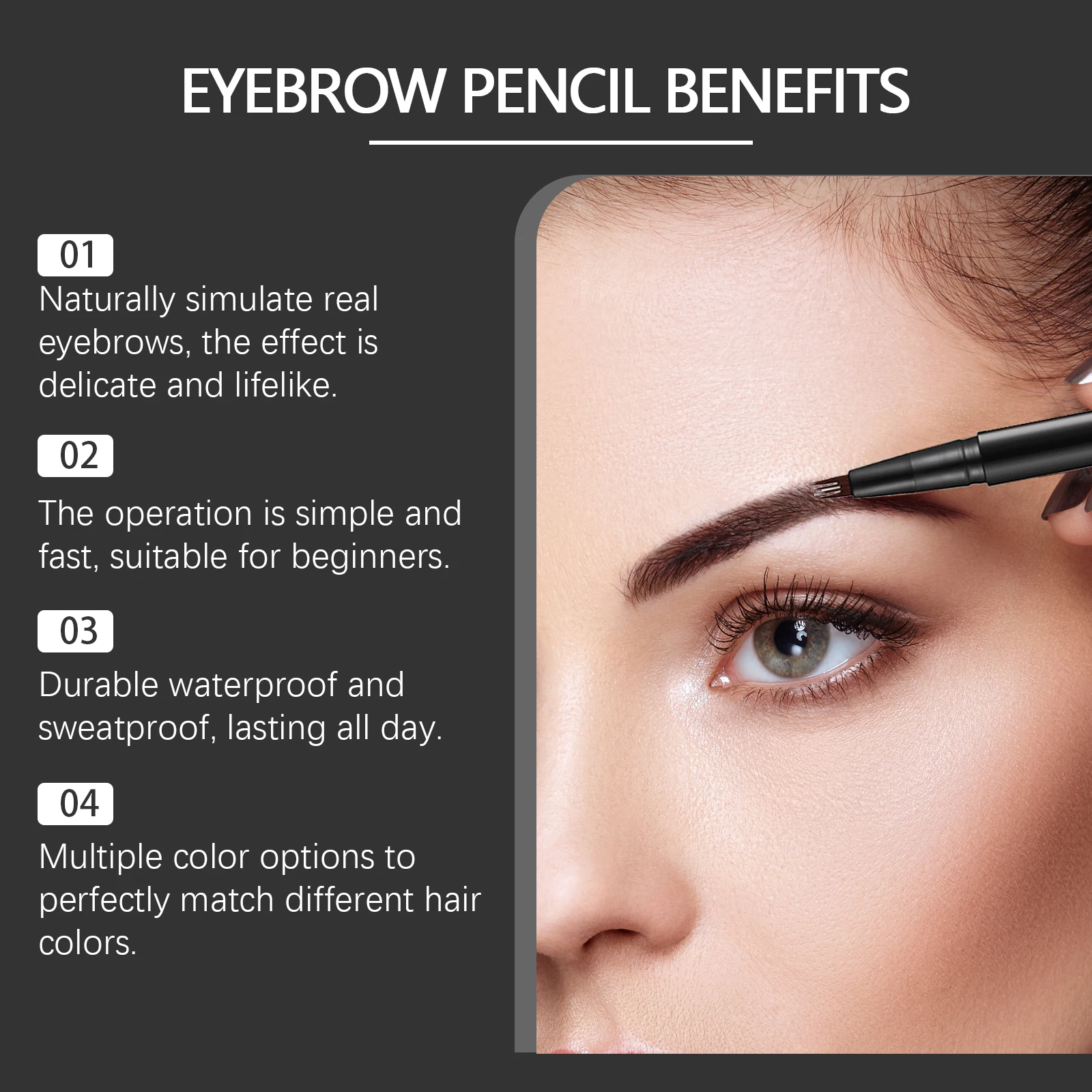 EELHOPE Liquid Natural Eyebrow Pen Four-claw Eye Brow Tint Fork Eyebrow4 Fork Eyebrow Pen