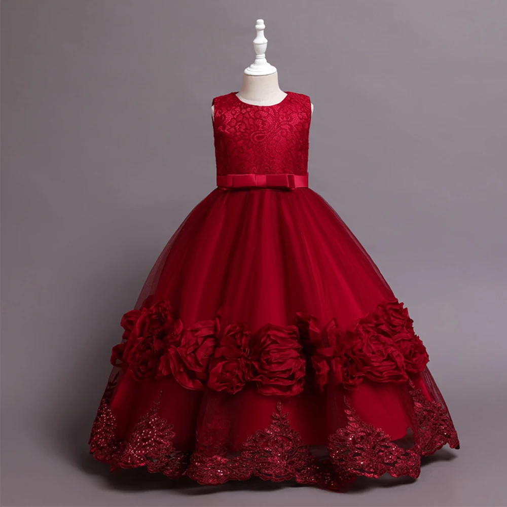 Hot sale Children Pretty Princess Dresses Party Summer Flower Girl Wedding Dresses