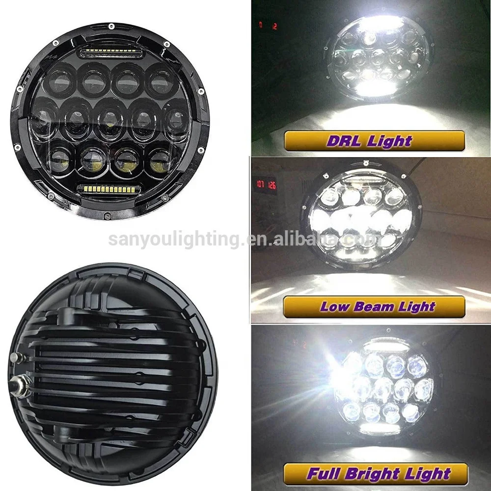 SanYou Лидер продаж продукт авто с круглым носком из водонепроницаемого материала 7 дюймов Автомобильные светодиодные фары для внедорожника