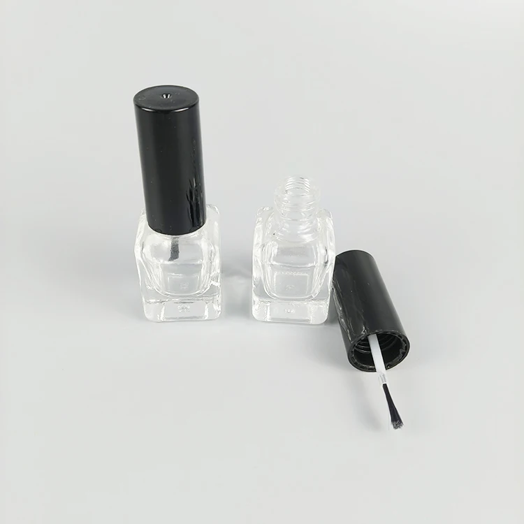 Popular 10ml Square Clear Empty Gel Nail Polish Bottle