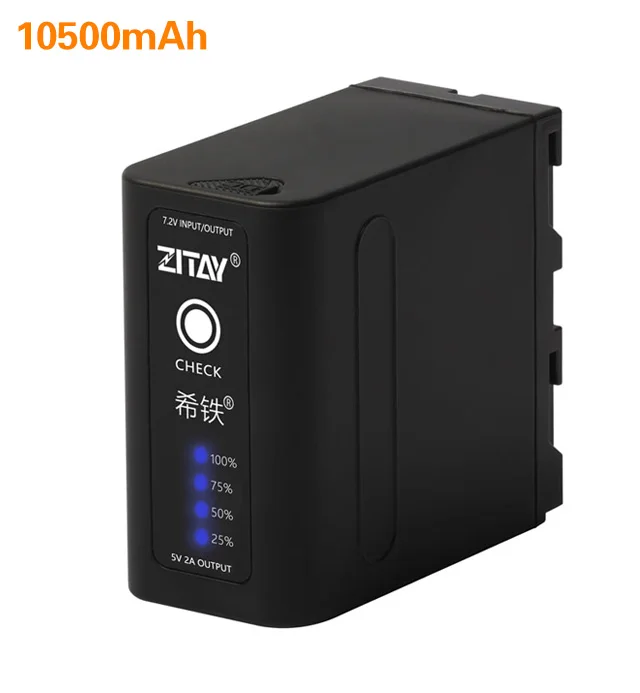 
10500mAh Fast Charging USB Port NP-F970 NP F970 Battery for Sony NP-F980 NP-F550 LED Light 