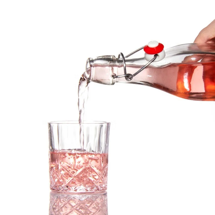 Beverage Beer flip top glass Kombucha 250ml 750ml swing top bottle 1000 ml