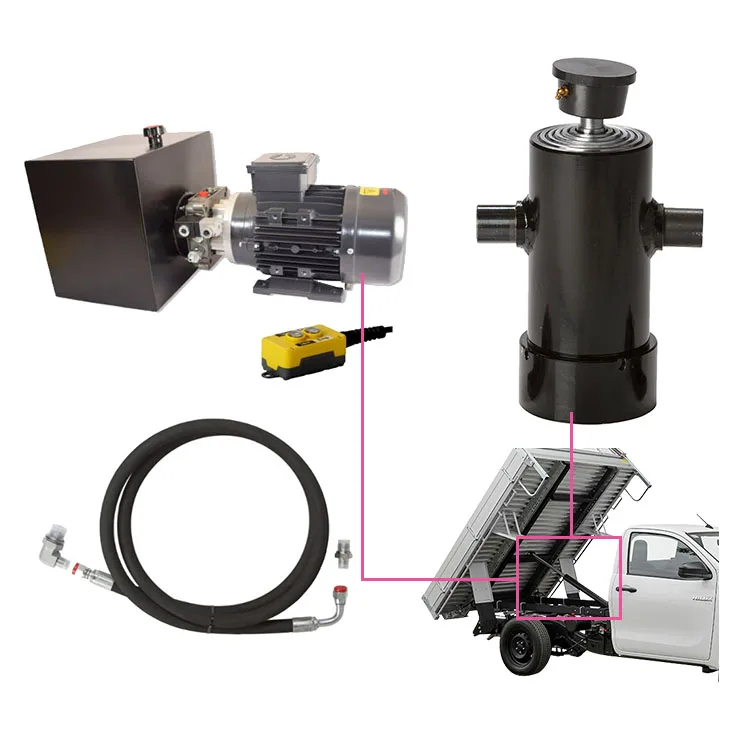 Manufacturing Price Heavy Duty Trailer Hydraulic Cylinder Support To Lifting Trailer Box