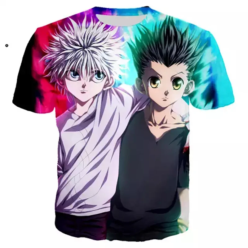 2023 New Design Wholesale customization hunter x clothes Polyester Cotton Blend anime shirts hunter x hunter