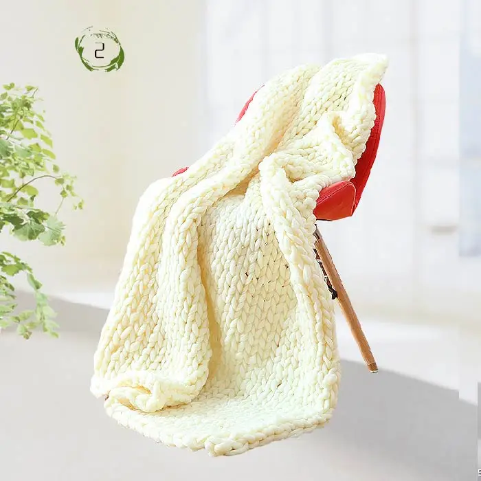 wholesale  chunky net tube knit throw weighted  blanket super soft woven blanket bohemian