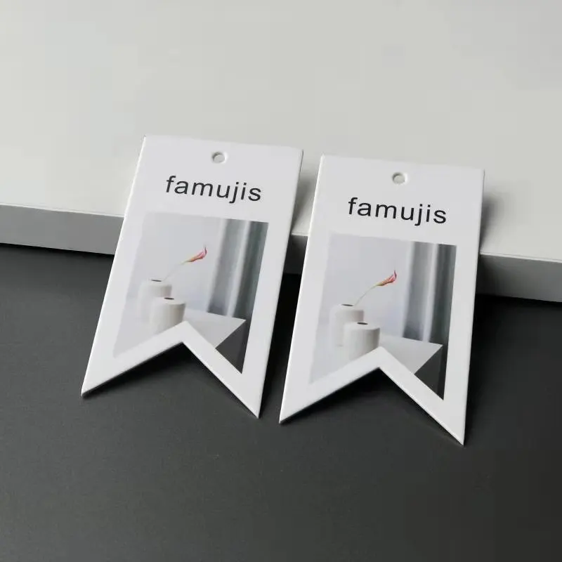 
 Оптовая продажа, недорогая бирка с логотипом бренда на заказ, подвесная бирка для одежды  