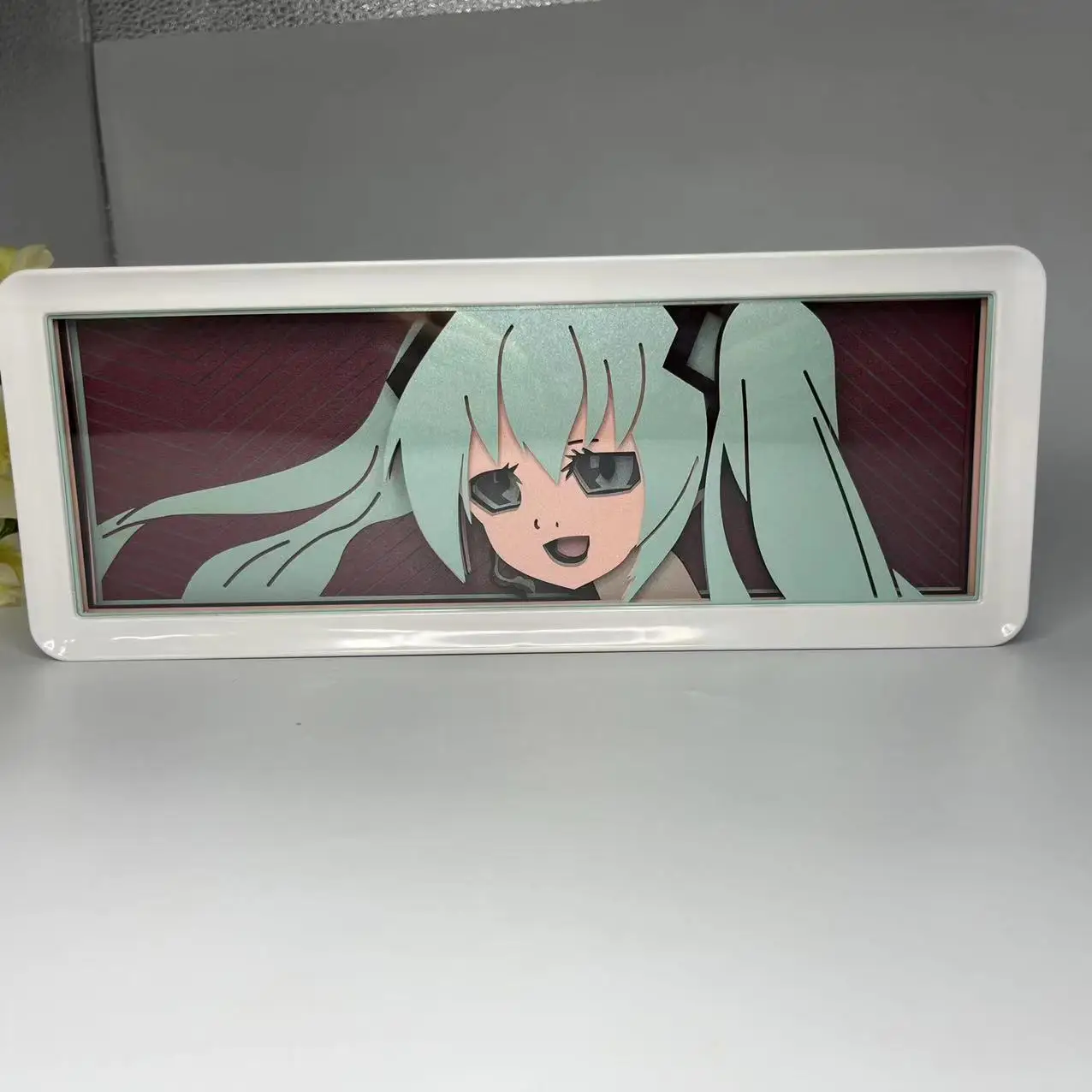 Anime Light Box Led Strip Lights Anime Eyes Shadow Box Picture Frame 3D Paper Carving Usb Table Lamp Mood Light Room Decor Gift