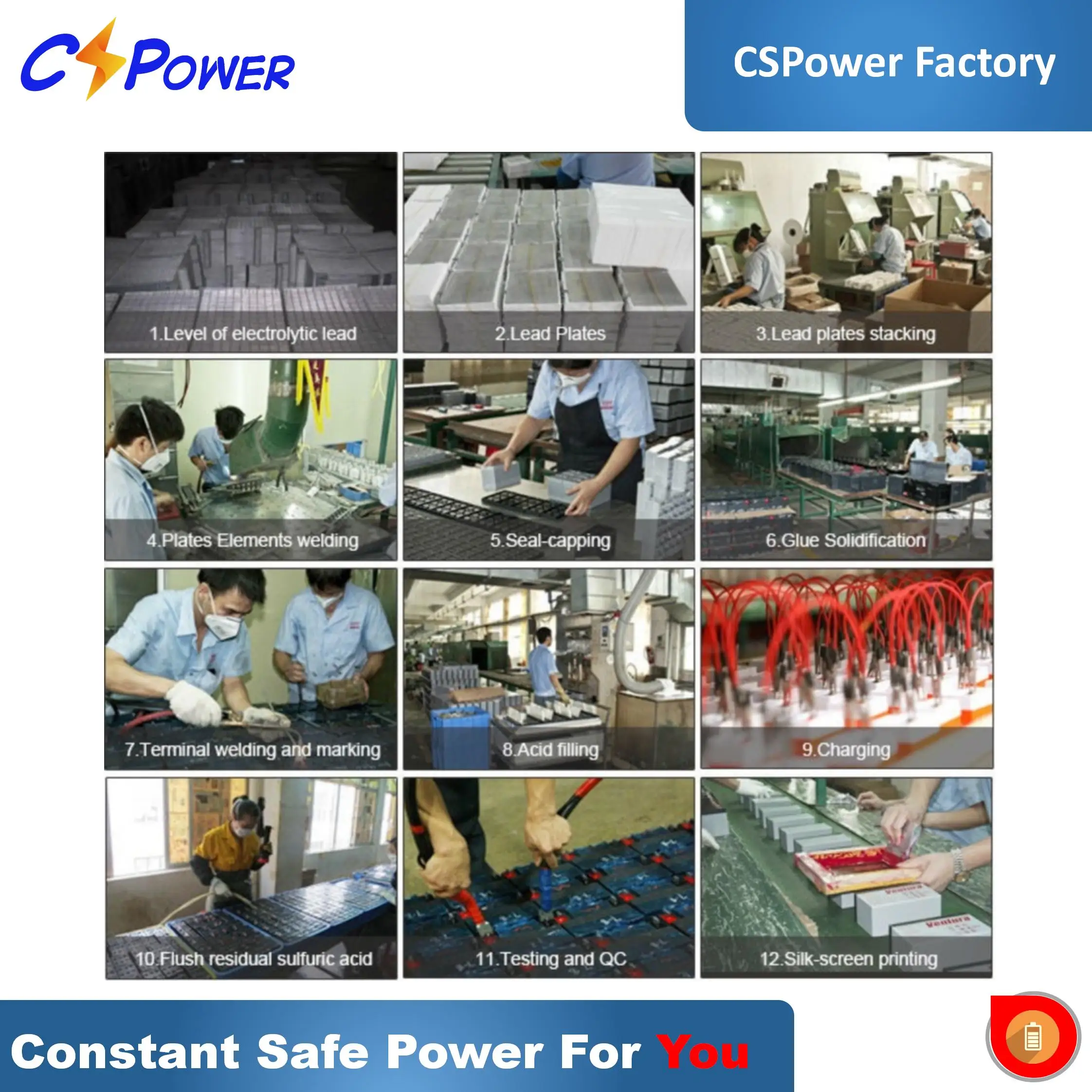 CSPower Maintenance Free 12V 7.5Ah Rechargeable Gel Sealed Lead Acid 20hr Battery CS12-7.5