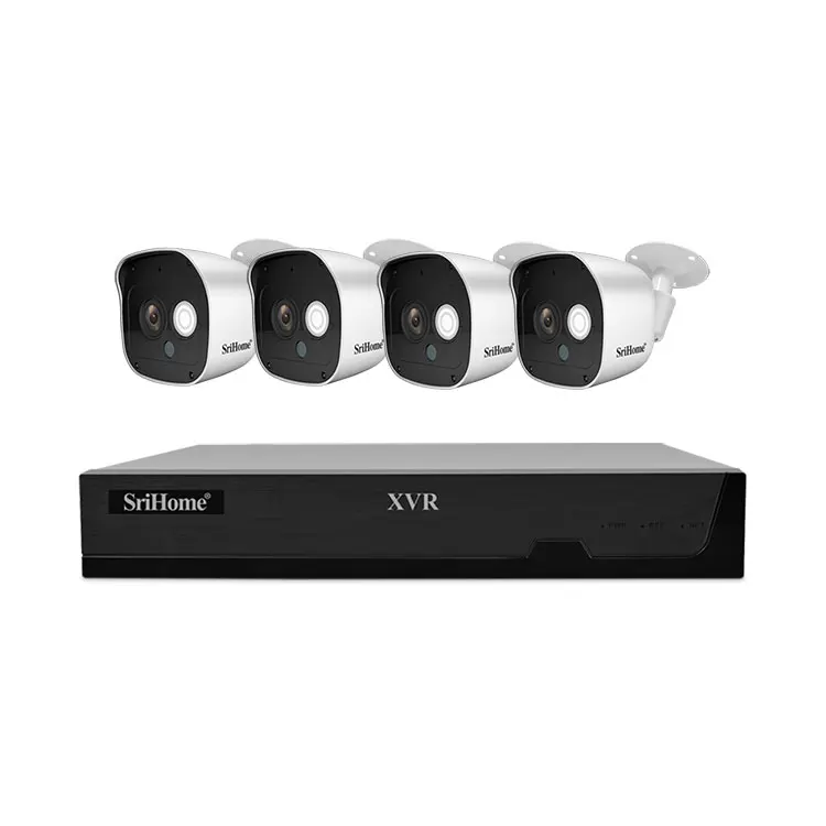 2023 SriHome горячая Распродажа cctv камера 1080P HD 4CH система камер видеонаблюдения Система