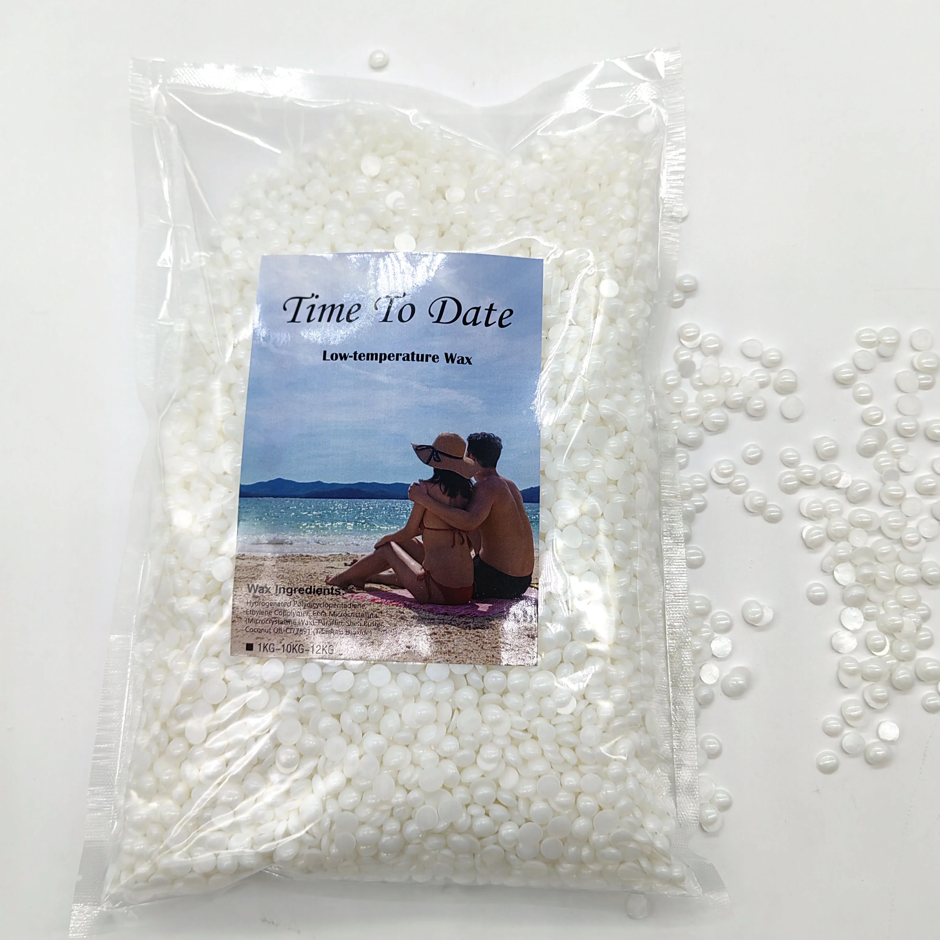 1kg low melting point crystal strong viscosity elasticity paperless rosin-free Hypoallergenic Hard Wax Beads For Sensitive Skin