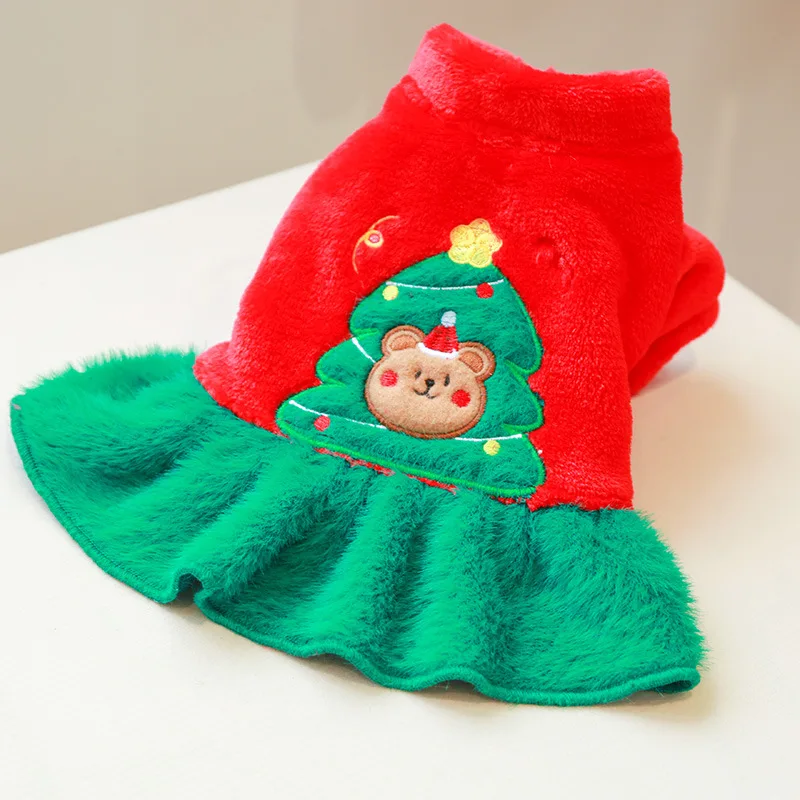 Christmas winter pet clothing dog cat dress pet costume