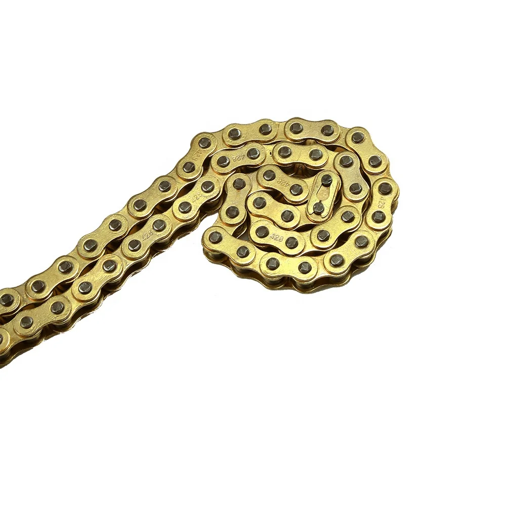 
High cost performance gold motorcycle parts roller chain factory direct sale with High Quality 