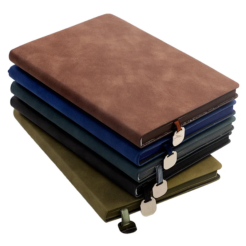 200sheets Thick Soft PU Leather A4 Academic University Student Record Notebook Journal