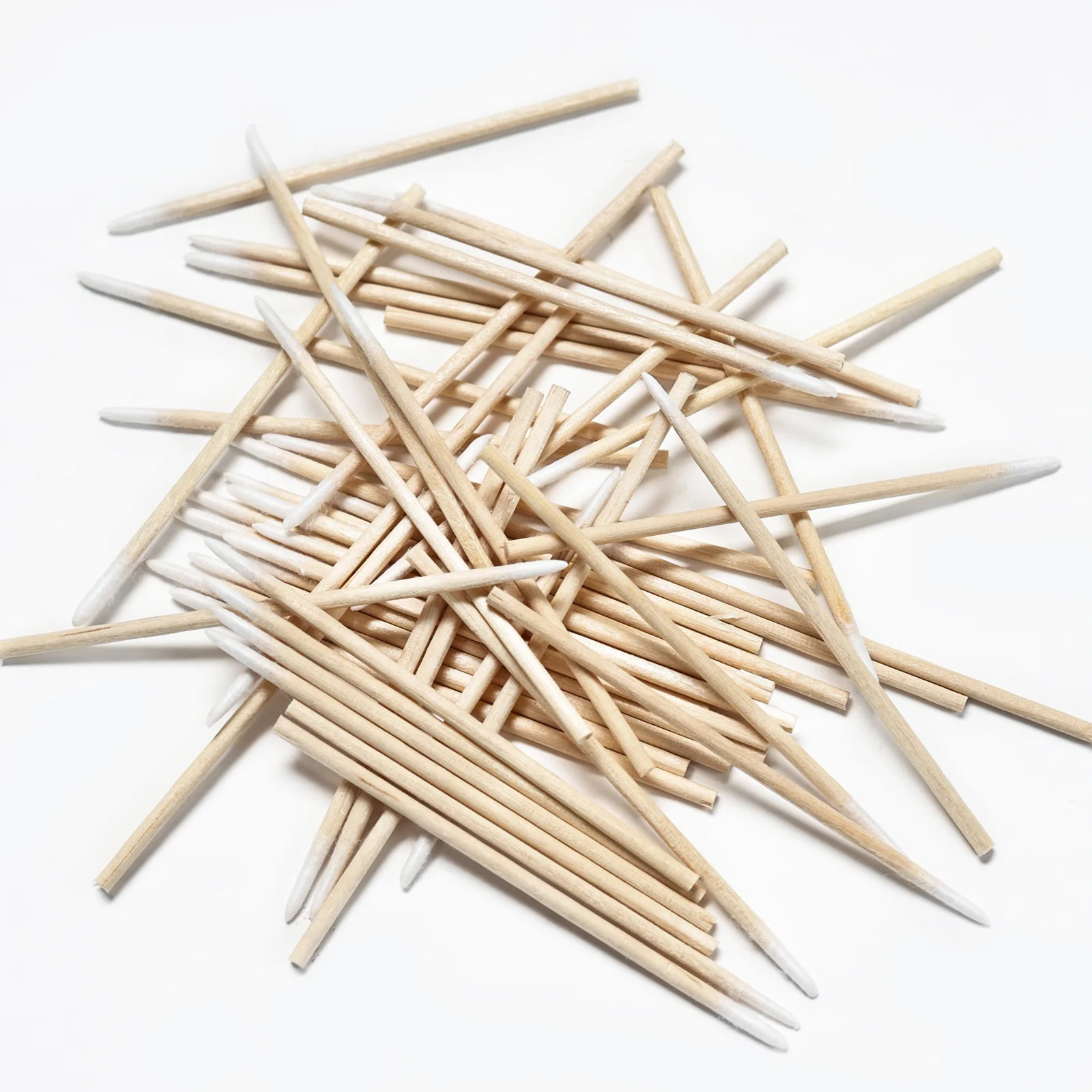 100pcs Cotton Tipped Tattoo Pointed Cotton Buds Swabs Biodegradable Makeup Cosmetic Applicator Wood Sticks