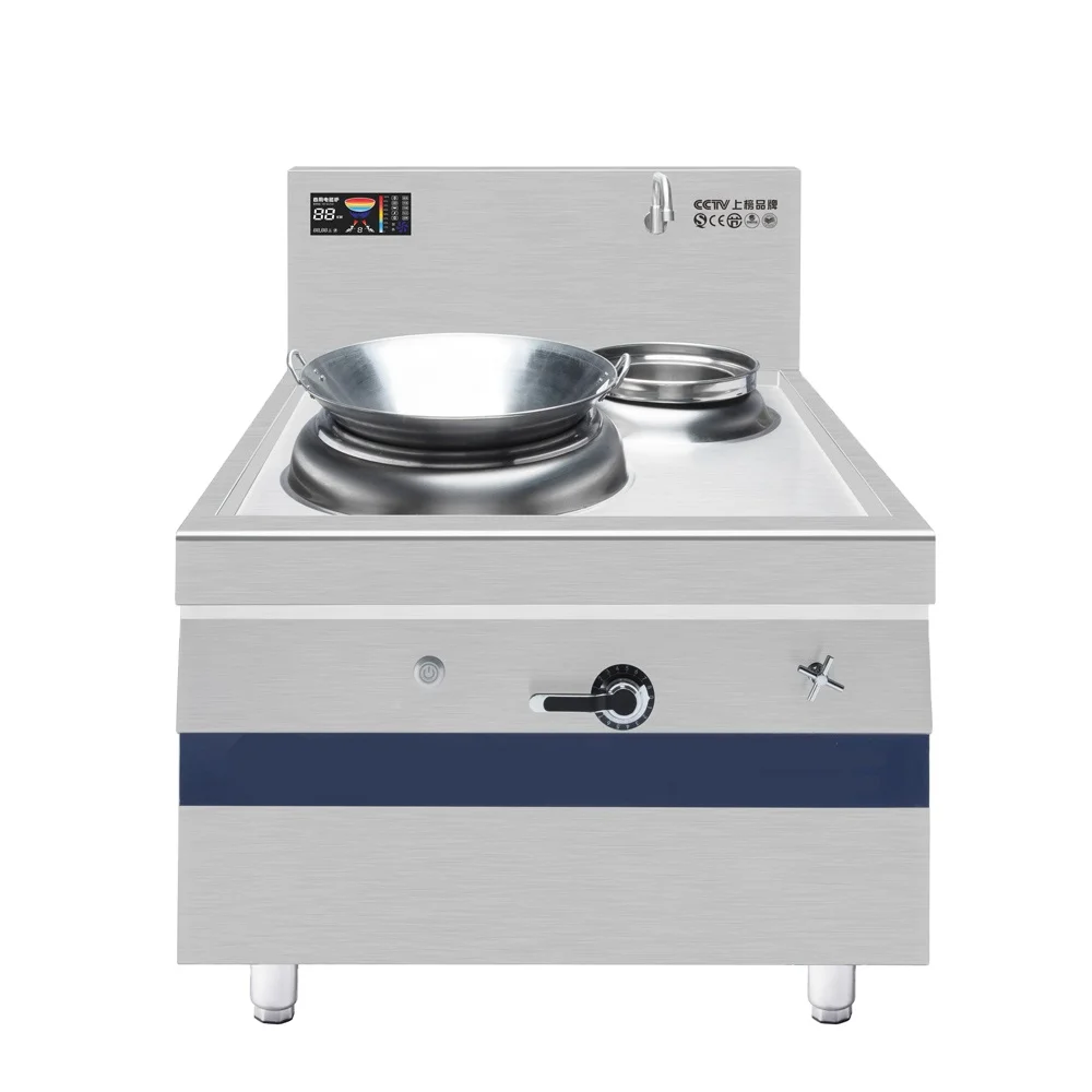 8kw 12kw 15kw Commercial Induction Wok Range Stir Frying Cooktop Electric Stove Wok Induction Professional