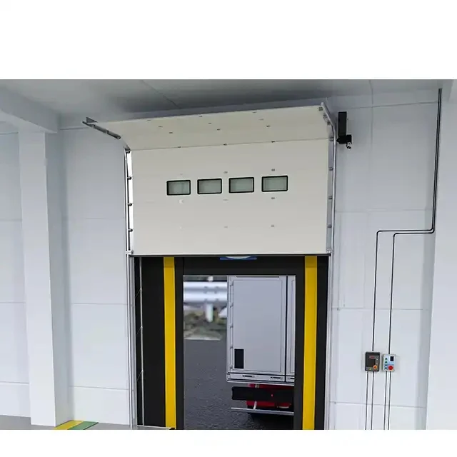 HZSY Industrial Automatic Overhead Steel Thermal Insulated Vertical Lifting Sectional Door for Warehouse and Loading Dock