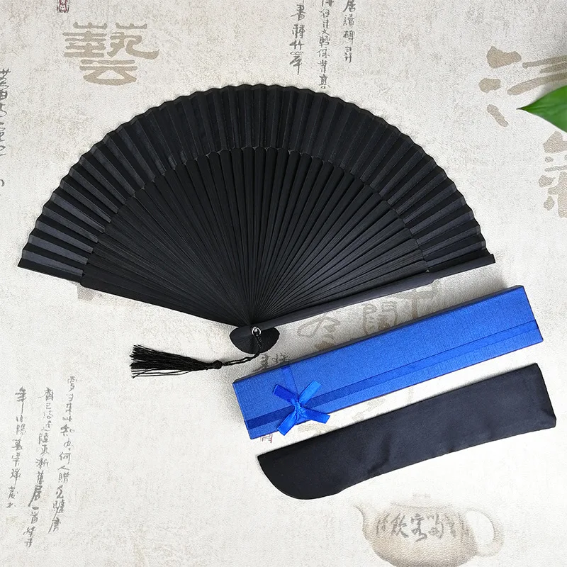 High quality Hand held fan Mini Hand Fan Chinese Bamboo rib customized logo silk fan with customer logo one side printing