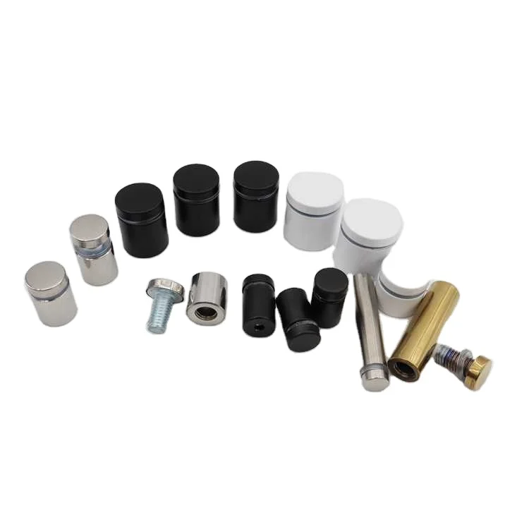 Metal Wall Mounted Acrylic Pin Bolt Solid Hollow Stainless Steel Aluminum Sign Screw Standoff Glass Spacer