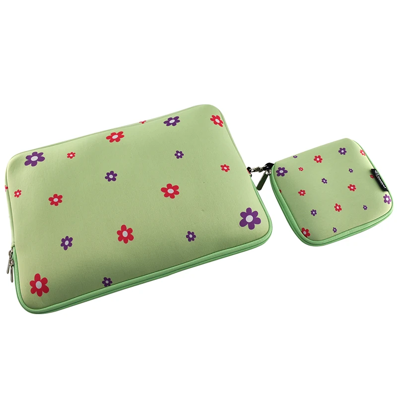 13 inch laptop sleeve  with charge case,Sublimated  neoprene laptop  bag