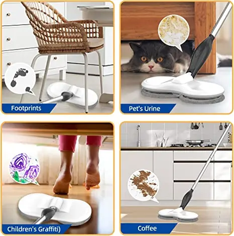 online shopping USA QVC TV shopping spin rotate mop replacement parts cordless cleaner robot mop floor cleaning