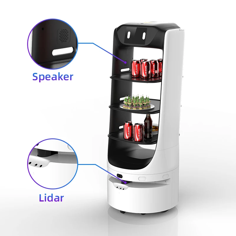 Reeman  Autonomous Robot for Food and Item Deliveries Robotic Waiter for Restaurant and Fast Food Shop