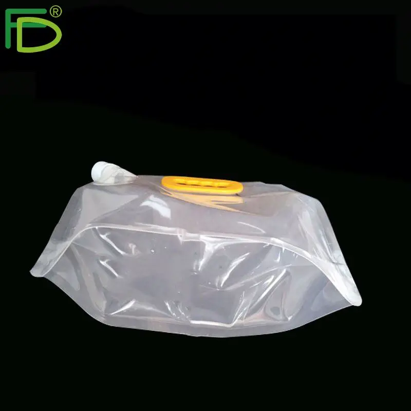 With a handheld buckle Camping Hiking Plastic Bag spout bag Water Bags 5 Liter doypack
