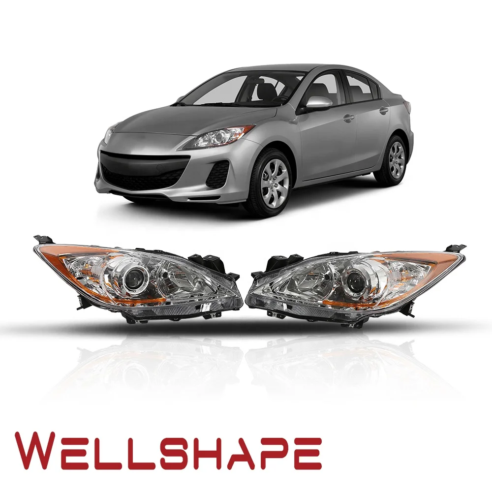 Подходит для хэтчбека Mazda 3 или седана 2010-2013, комплект хромированных фар