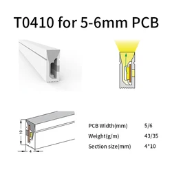 16*16mm Strip Light Channel LED Silicone Neon Flexible Tube For SMD 2835/3014/2216/5050