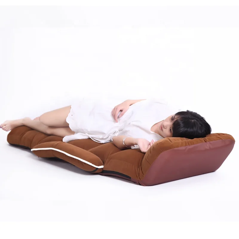 
Floor Folding Chaise Armchair Lounge Chair Modern Fashion Living Room Comfort Daybed Lazy Reclining Upholstered Sleeper Sofa Bed 