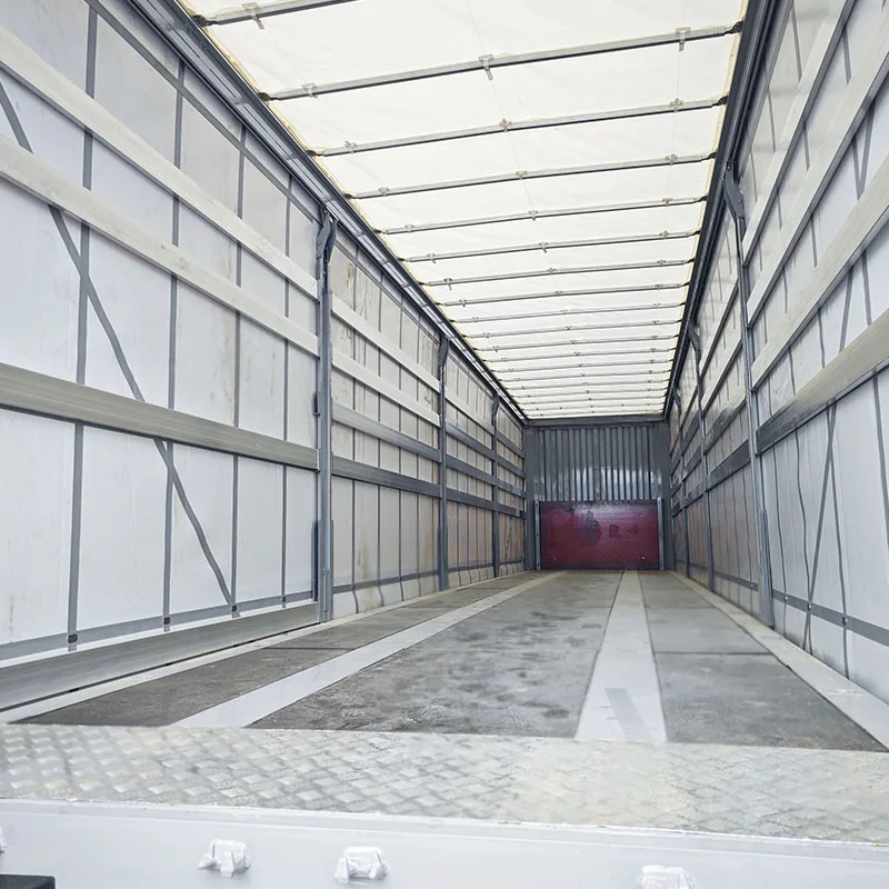 3 Axles Van Truck Trailer Enclosed Box Cargo Transport PVC Tarpaulin Sliding 45FT 40FT Curtain Side Semi Trailer