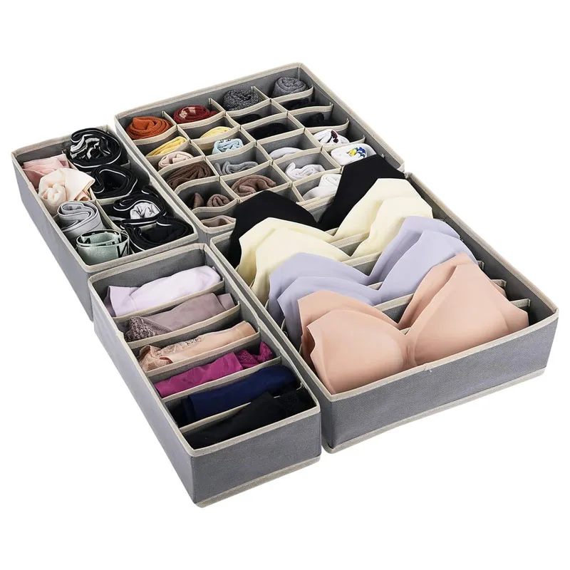 Closet Drawer Organizer Underwear Bra Foldable Drawer Organizers Clothing Divider Organizer