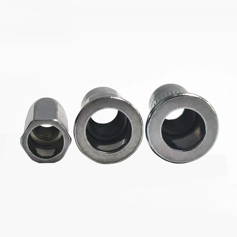 M3m4m5 full hexagonal flat head hollow rivet nut pull cover internal thread sliding tooth galvanized insert