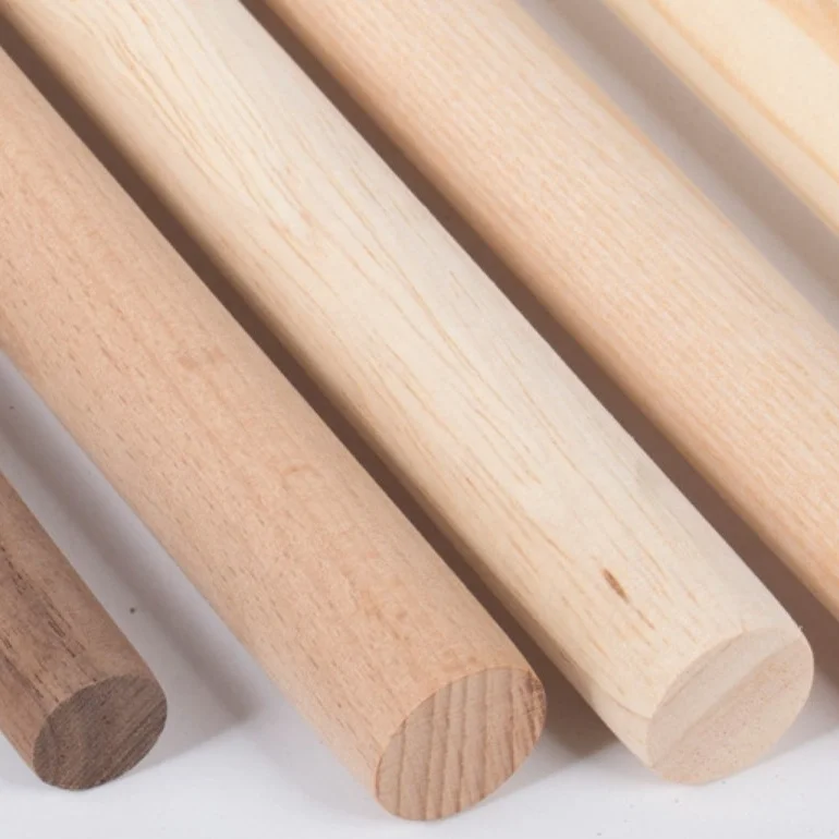 Round wooden stick solid wood beech bar for DIY or architectural model making