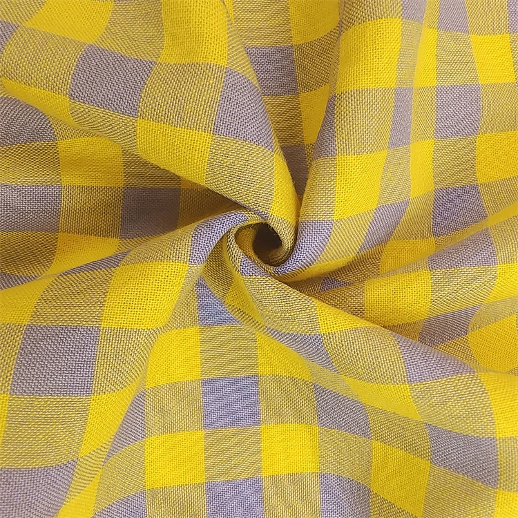 wholesale tartan dresses gingham uniform check fabric grid shirt blend poly cotton mixed yarn dyed shirt plaid fabric for man