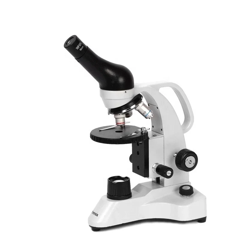 Phenix LED chargeable Monocular Biological Microscope 40X-640X for Students Scientific Research Slides Watching