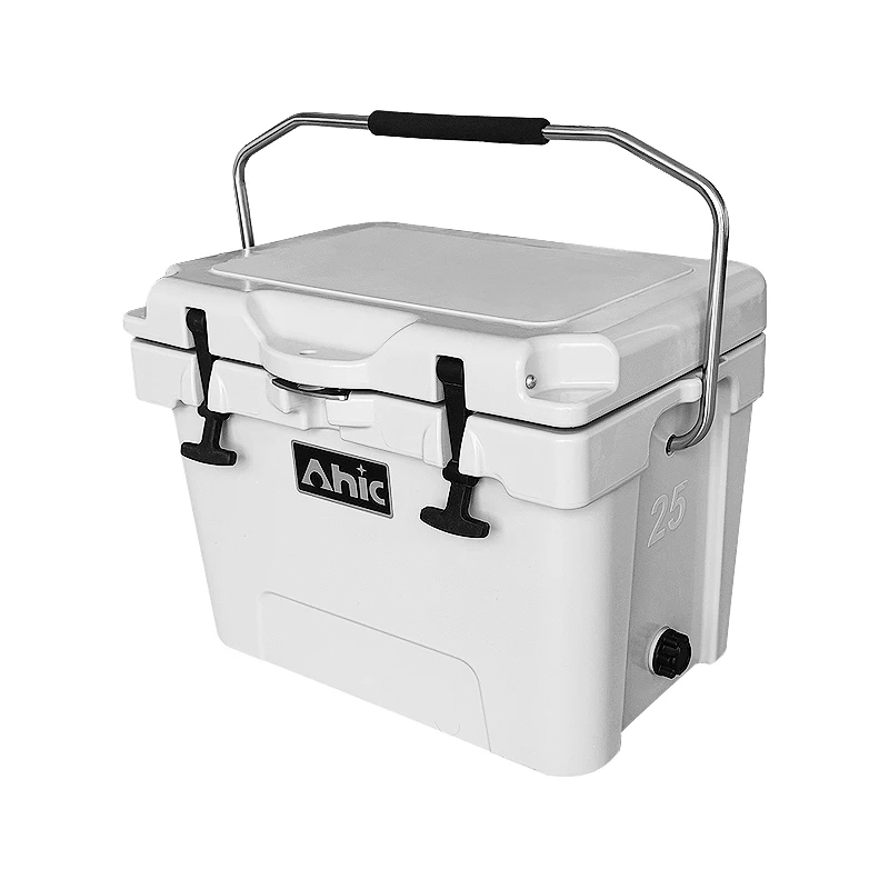 2022 Newest Design 25QT Rotomolded Cooler Box Ice Chest Pamping Plastic Refrigeration Freezer Fishing