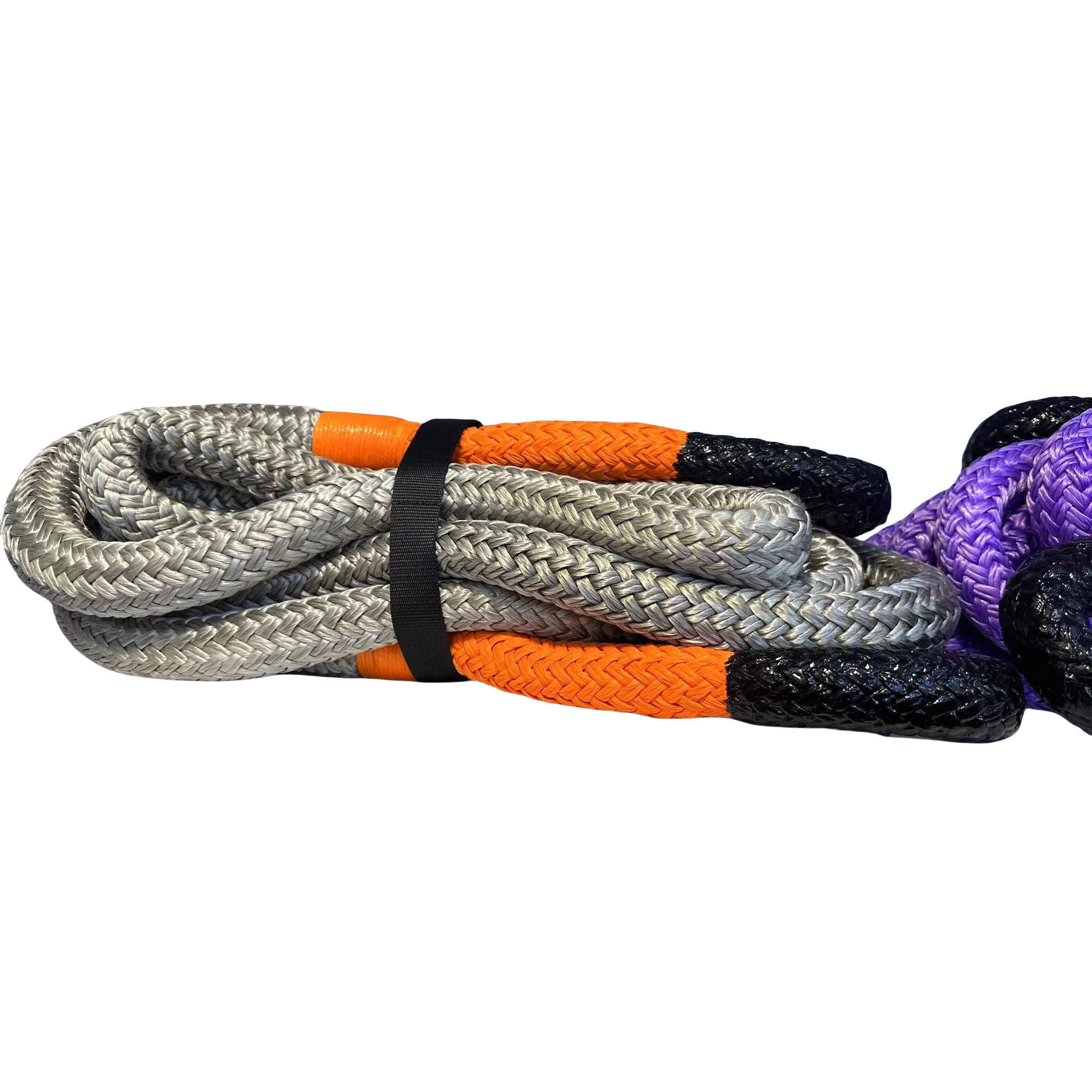 custom 32mm x 9M PA6 nylon synthetic towing strap rope for marine trailer winch boat winch