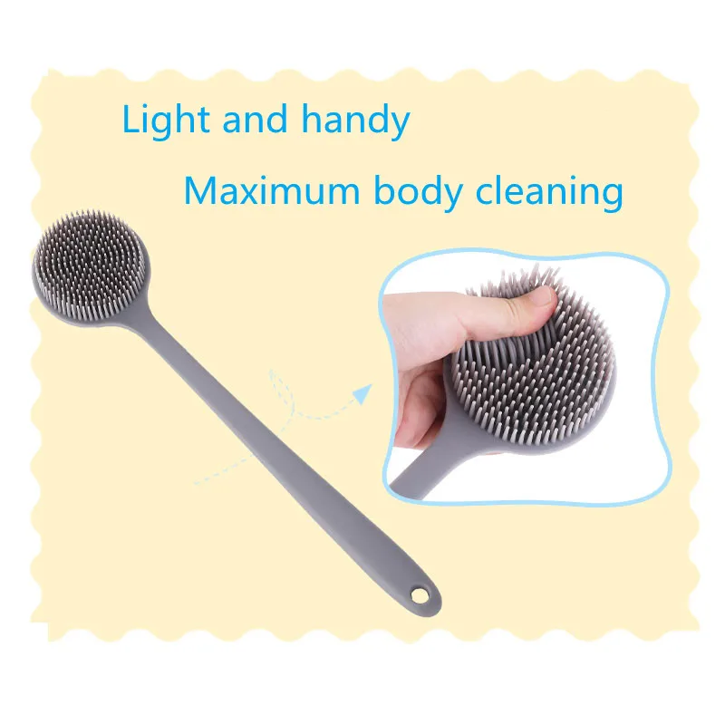 wanmei Salon silica gel scrub set is soft and does not hurt the skin soft close skin for shampoo bath brush