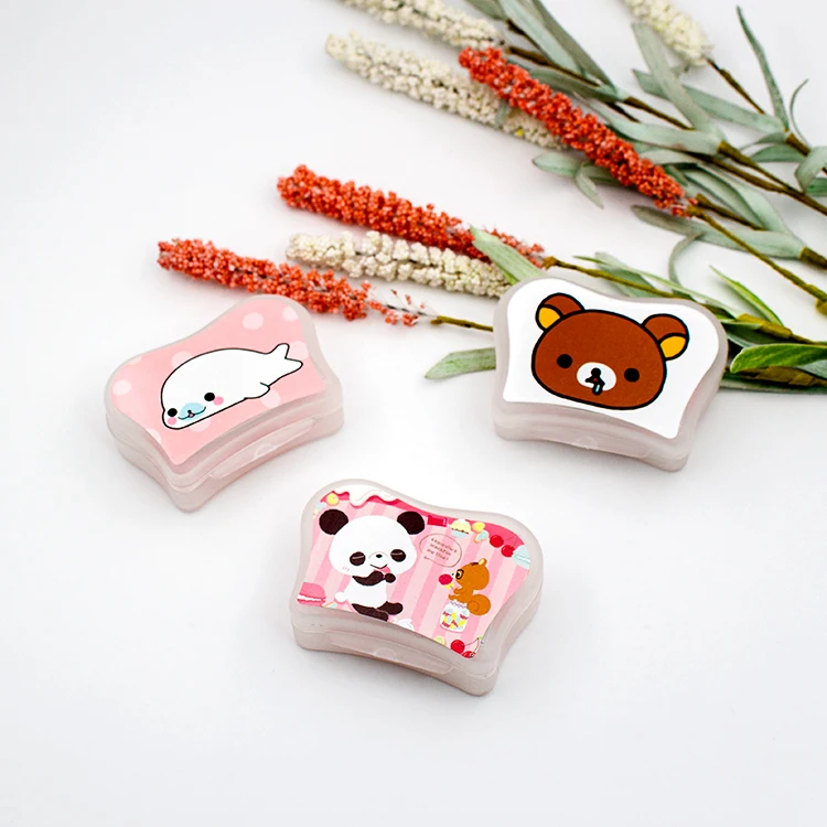 Wholesale Lovely Fashion Candy Color Pocket Mini Contact Lens Case With Mirror