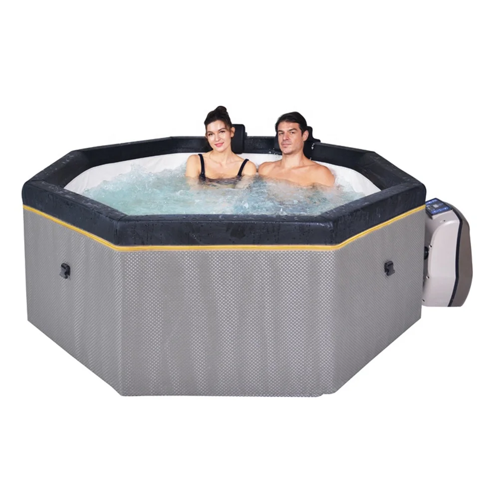 Spa Gonflable AVENLI DUBAI 6 person SPA Unique Rattan Foam Wall Outdoor Massage Whirlpool Airjet Spa Hot Tubs