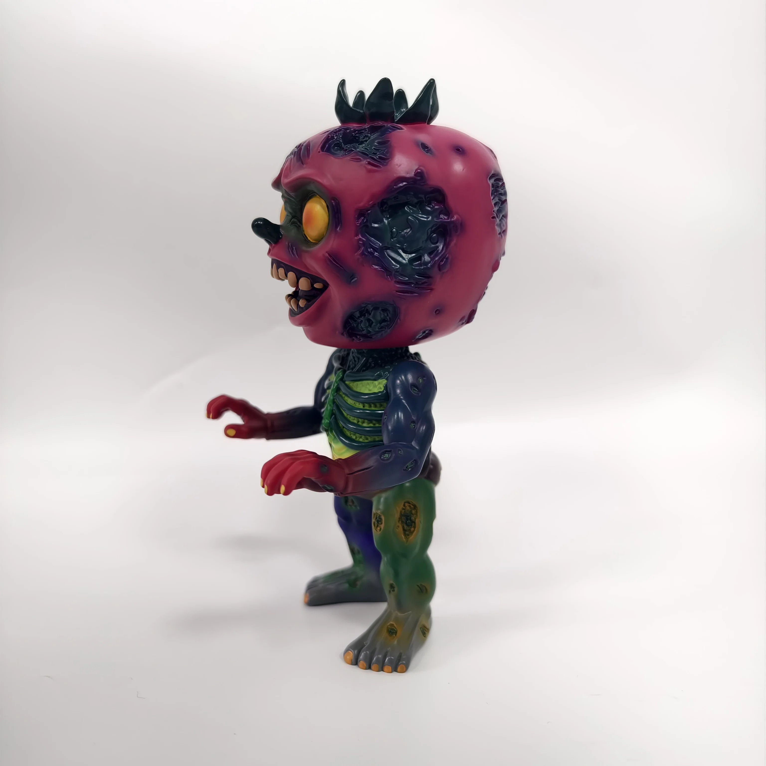 Demeng Wholesale Hot Toy Sofubi PVC Figurine Art Collectibles Rotocasting Fruit Tomato Monster Chinese vampire Soft Vinyl Figure