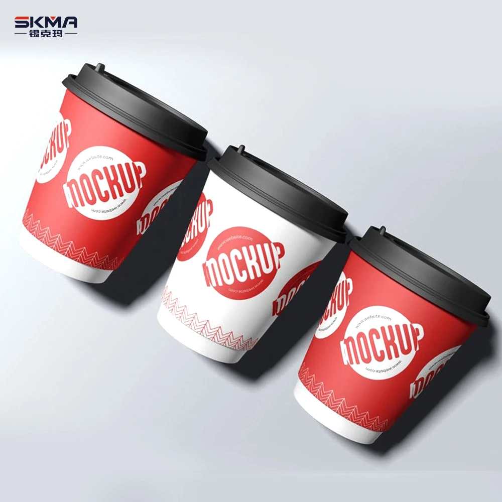 Factory Price Disposable Coffee Cups Compostable Biodegradable Bubble Tea Juice Beverage Paper Stock Cups With Custom Logo