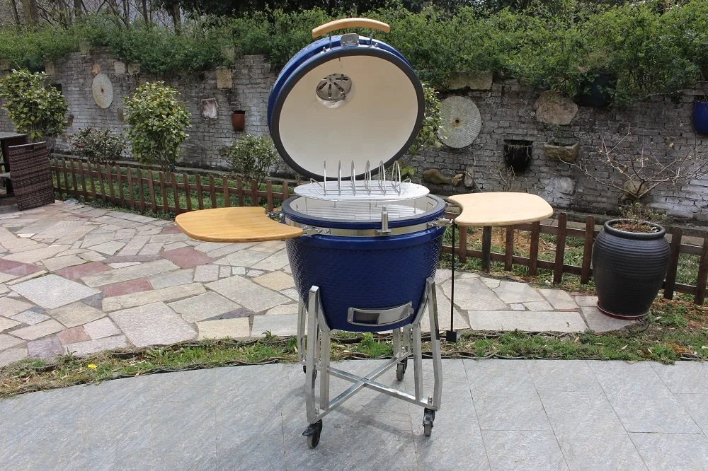 22 INCH  OUTDOOR KAMADO BBQ GRILL CHARCOAL CERAMIC PIZZA OVEN NEW ARRIVED