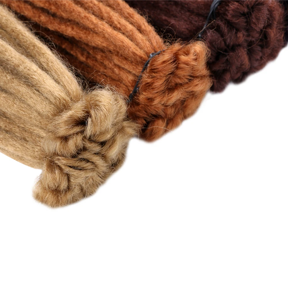 Удлинители волос перманентные удлинители дредов ручной работы для мужчин и женщин черные натуральные волосы