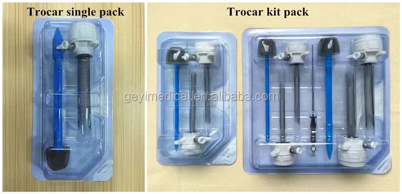 Disposable surgical Bladed Trocar Bladeless trocar