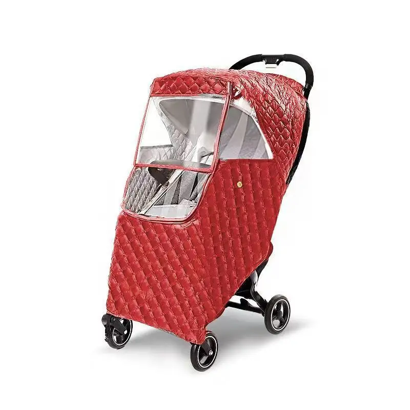 Universal Baby Stroller Rain Cover Storm Cover Child Carrier Windscreen Cover Baby Carriage Winter Warm Raincoat