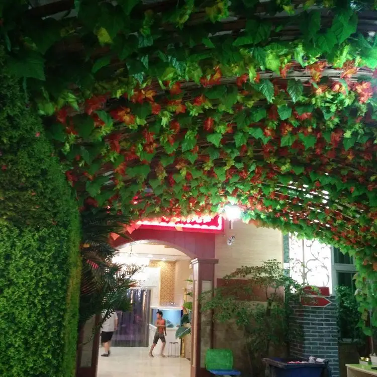 Low Price Artificial Hanging Vines Plant Faux Green Leaf Garlands For Home Office Garden Wall Greenery Cover Jungle Party