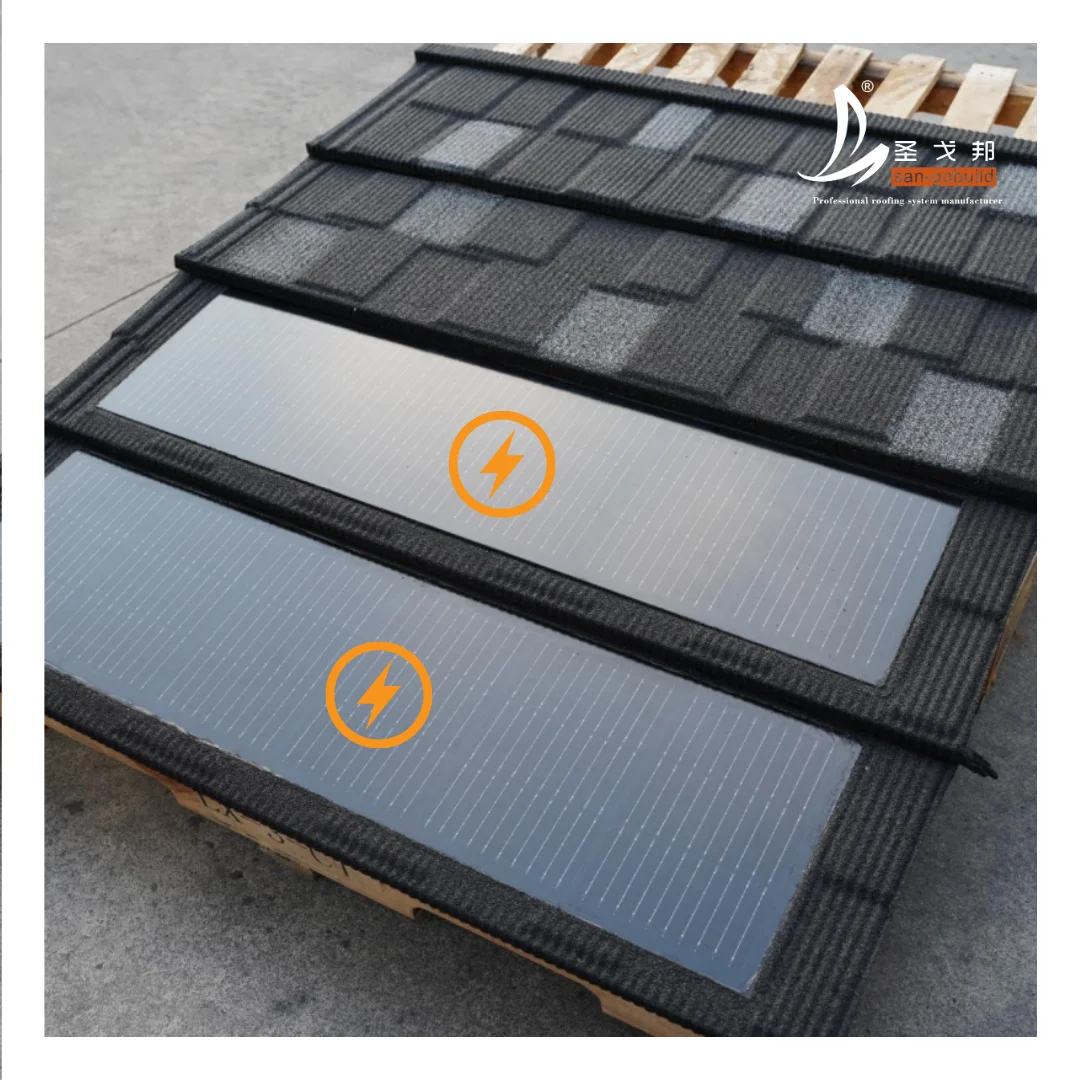 THOR Steel Solar Roof System Stone Coated Metal Frame Plus Solar Panel No Need Mounting BIPV Solar Roof Tile