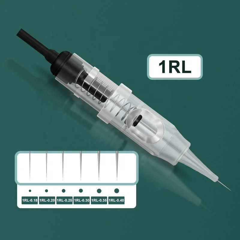 Одноразовые Иглы для татуажа бровей 1RL 3RL 5RL 5F 7F стерилизованные иглы перманентного макияжа с легким нажатием
