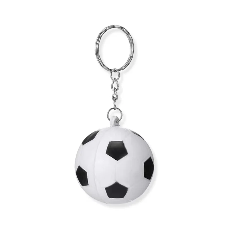 Factory Wholesale Custom Logo Mini Basketball Football Baseball Golfball Pu Anti Stress Ball with Keychain
